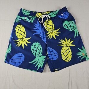 Polo Ralph Lauren Swim Trunks Men's XL Hawaiian Pineapple Print Mesh Lined Pony
